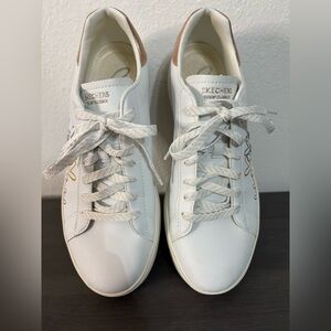 Skechers Court Classic Women's White and Gold Sneakers